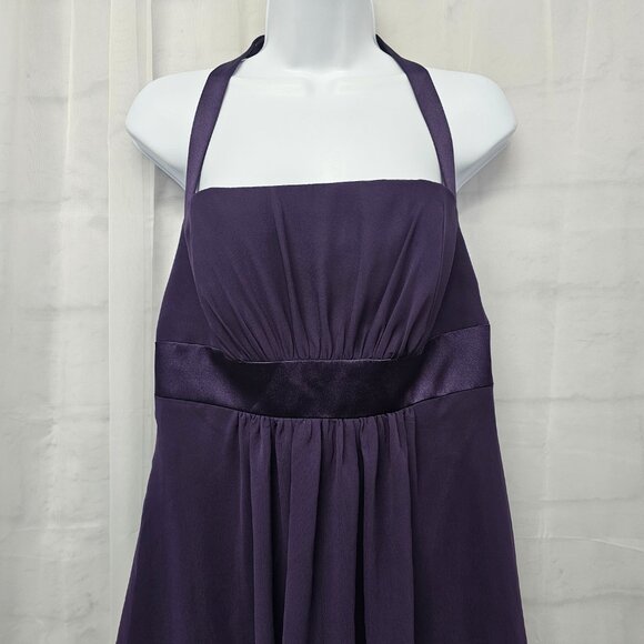 Alfred Angelo Dress Purple Backless Formal Chiffon Satin Coquette Fairy S - Picture 2 of 9